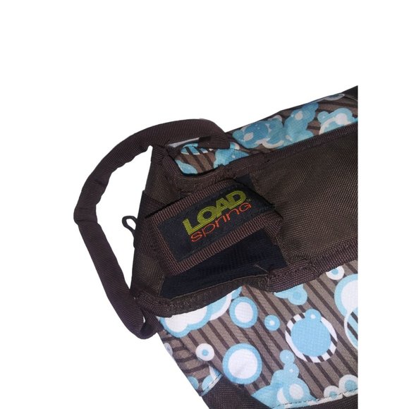 Adidas Load Spring Backpack Brown Blue Bubbles Zip Pocket Sling Backpack - Picture 5 of 11